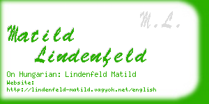 matild lindenfeld business card
